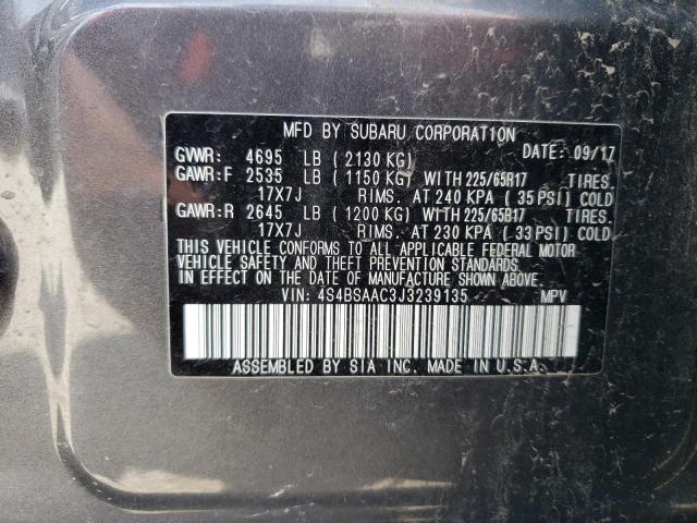 Photo 9 VIN: 4S4BSAAC3J3239135 - SUBARU OUTBACK 2. 