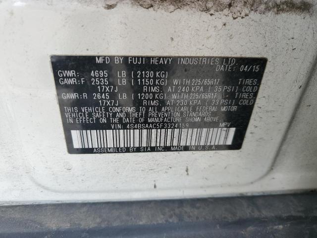 Photo 13 VIN: 4S4BSAAC5F3324159 - SUBARU OUTBACK 