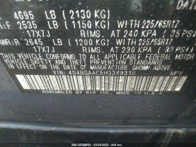 Photo 8 VIN: 4S4BSAAC5H3349310 - SUBARU OUTBACK 