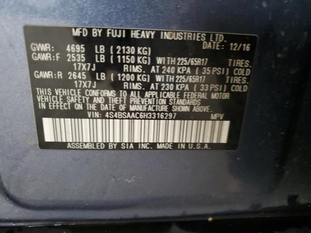 Photo 12 VIN: 4S4BSAAC6H3316297 - SUBARU OUTBACK 2. 