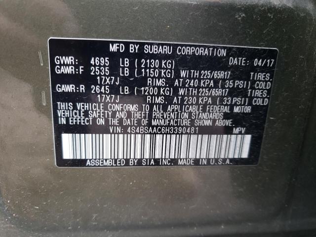 Photo 11 VIN: 4S4BSAAC6H3390481 - SUBARU OUTBACK 