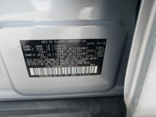 Photo 9 VIN: 4S4BSABC1K3286728 - SUBARU OUTBACK 2. 