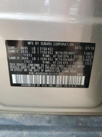 Photo 12 VIN: 4S4BSABC6K3287552 - SUBARU OUTBACK 