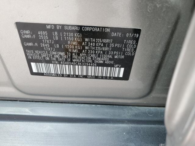 Photo 11 VIN: 4S4BSABC8K3294406 - SUBARU OUTBACK 2. 