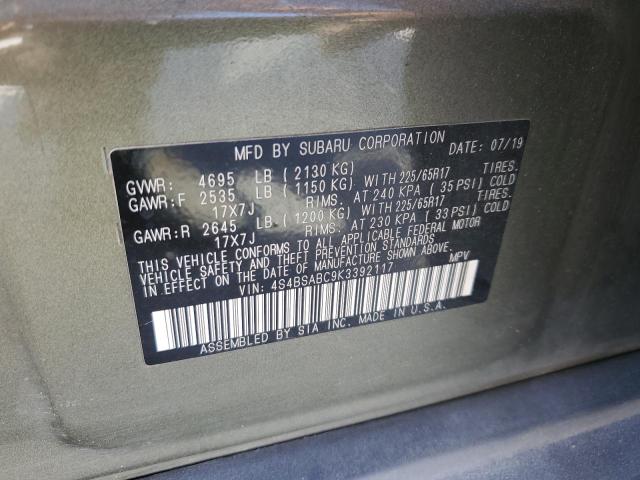 Photo 13 VIN: 4S4BSABC9K3392117 - SUBARU OUTBACK 2. 