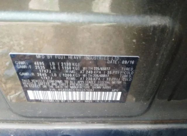 Photo 8 VIN: 4S4BSACC1H3251887 - SUBARU OUTBACK 