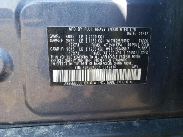 Photo 12 VIN: 4S4BSACC1H3342416 - SUBARU OUTBACK 