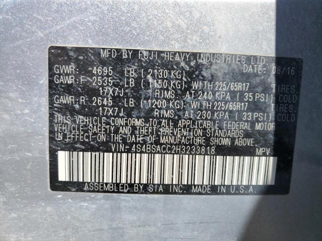 Photo 12 VIN: 4S4BSACC2H3233818 - SUBARU OUTBACK 2. 