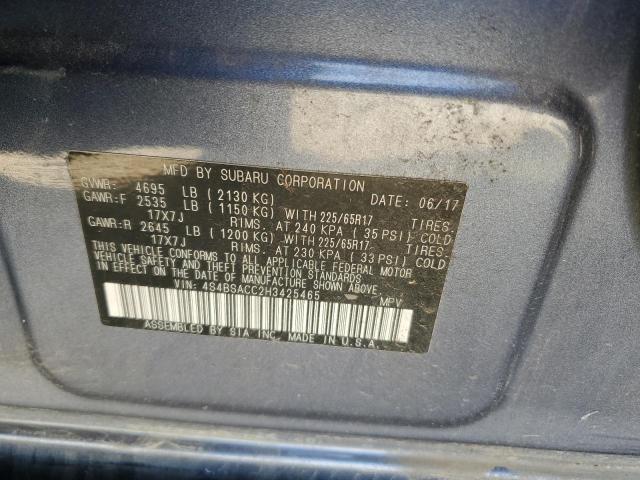 Photo 11 VIN: 4S4BSACC2H3425465 - SUBARU OUTBACK 2. 