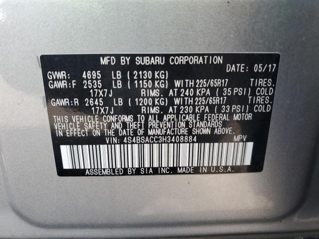 Photo 11 VIN: 4S4BSACC3H3408884 - SUBARU OUTBACK 2. 