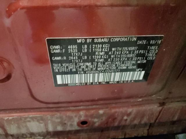 Photo 11 VIN: 4S4BSACC4J3345171 - SUBARU OUTBACK 