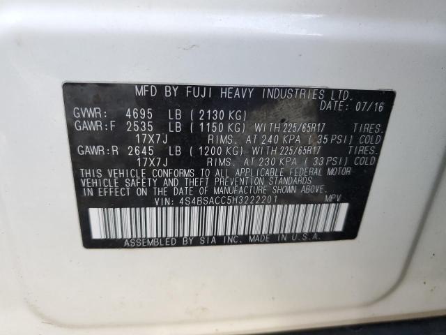 Photo 13 VIN: 4S4BSACC5H3222201 - SUBARU OUTBACK 