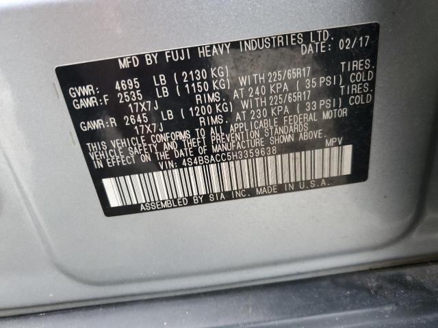 Photo 11 VIN: 4S4BSACC5H3359638 - SUBARU OUTBACK 