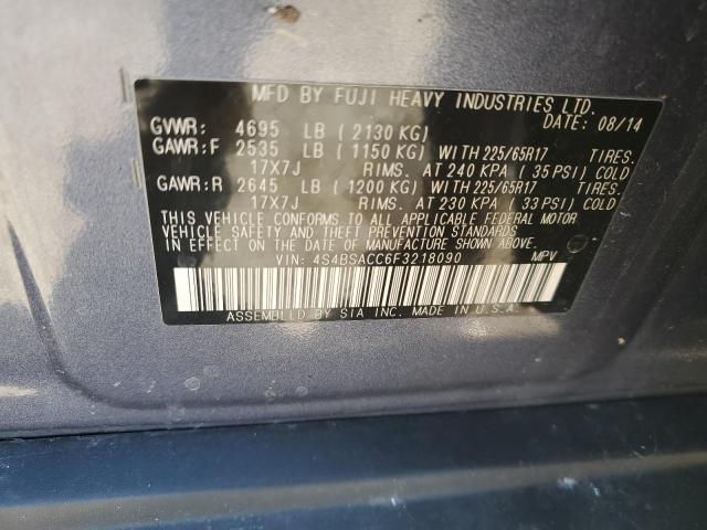 Photo 12 VIN: 4S4BSACC6F3218090 - SUBARU OUTBACK 