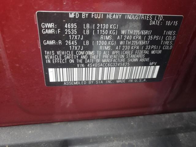 Photo 13 VIN: 4S4BSACC6G3245825 - SUBARU OUTBACK 2. 