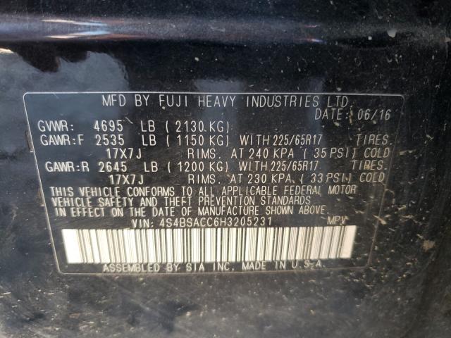 Photo 9 VIN: 4S4BSACC6H3205231 - SUBARU OUTBACK 2. 