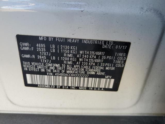 Photo 11 VIN: 4S4BSACC6H3332237 - SUBARU OUTBACK 