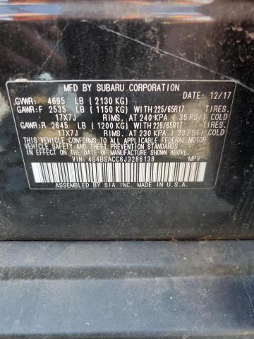 Photo 11 VIN: 4S4BSACC6J3286138 - SUBARU OUTBACK 