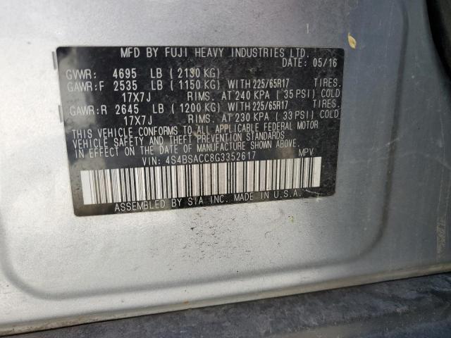 Photo 12 VIN: 4S4BSACC8G3352617 - SUBARU OUTBACK 2. 