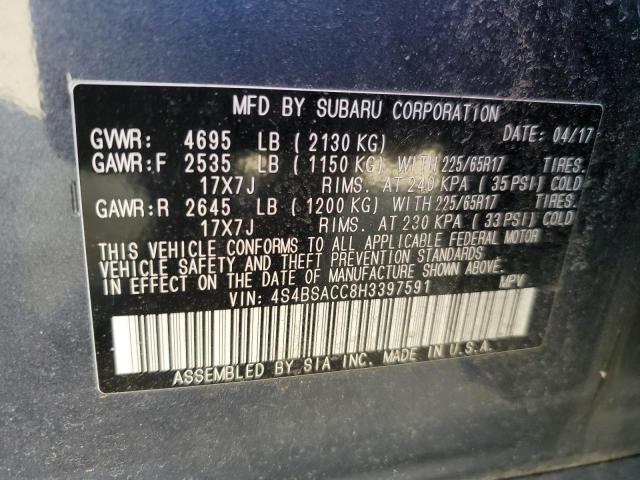 Photo 13 VIN: 4S4BSACC8H3397591 - SUBARU OUTBACK 