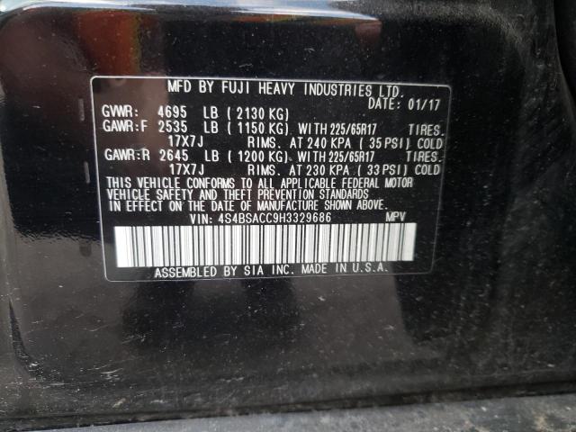 Photo 11 VIN: 4S4BSACC9H3329686 - SUBARU OUTBACK 