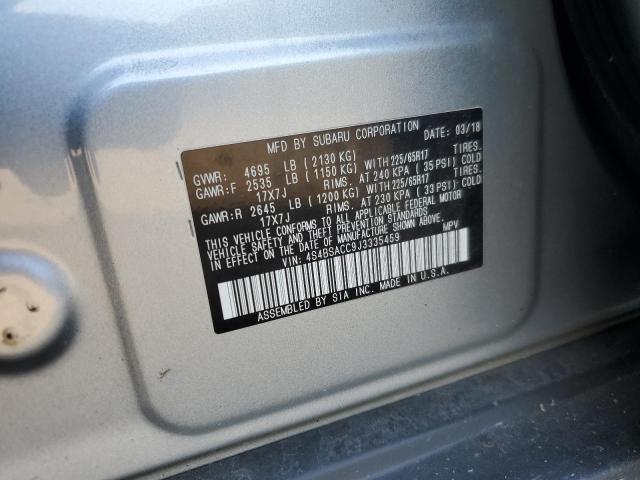 Photo 12 VIN: 4S4BSACC9J3335459 - SUBARU OUTBACK 2. 