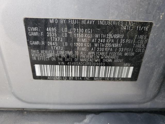 Photo 12 VIN: 4S4BSADC0H3309003 - SUBARU OUTBACK 2. 