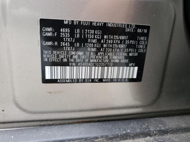 Photo 12 VIN: 4S4BSADC1G3357110 - SUBARU OUTBACK 