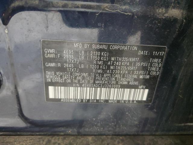 Photo 12 VIN: 4S4BSADC3J3263009 - SUBARU OUTBACK 