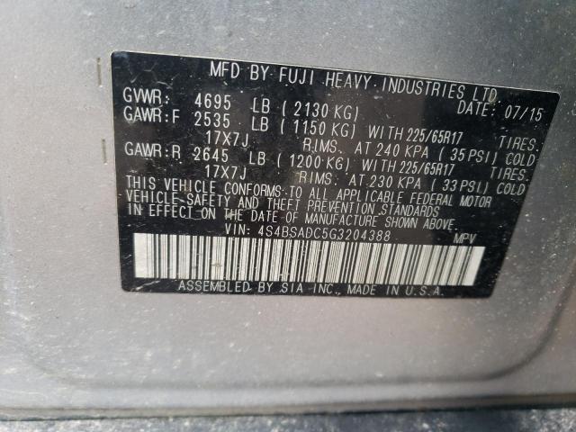 Photo 12 VIN: 4S4BSADC5G3204388 - SUBARU OUTBACK 