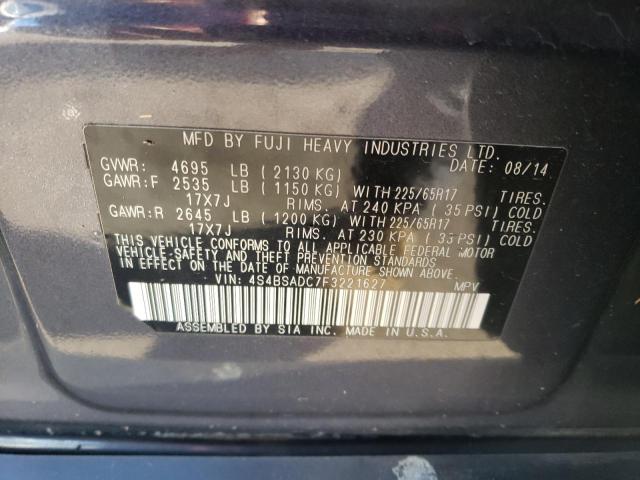 Photo 11 VIN: 4S4BSADC7F3221627 - SUBARU OUTBACK 