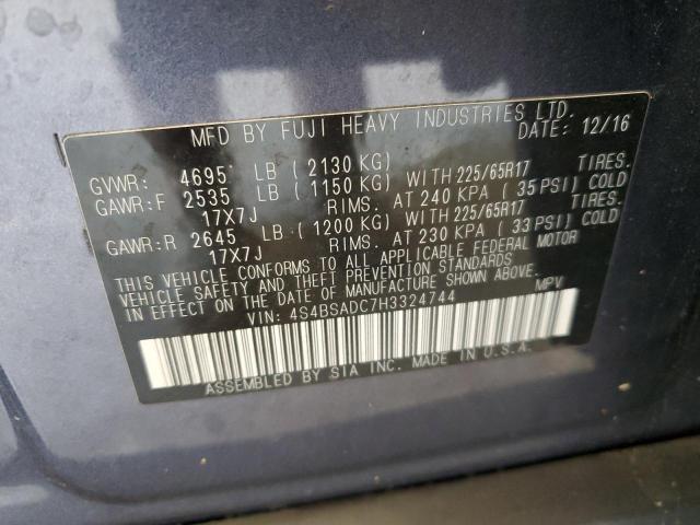 Photo 12 VIN: 4S4BSADC7H3324744 - SUBARU OUTBACK 2. 