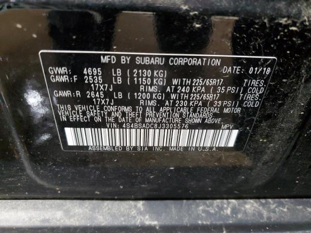 Photo 12 VIN: 4S4BSADC8J3305576 - SUBARU OUTBACK 2. 