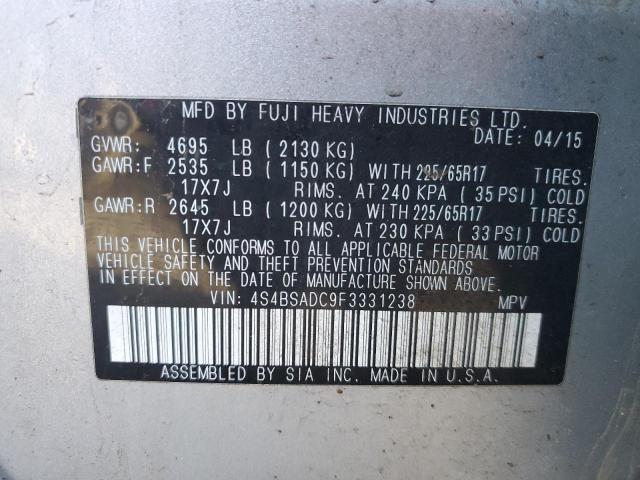 Photo 12 VIN: 4S4BSADC9F3331238 - SUBARU OUTBACK 