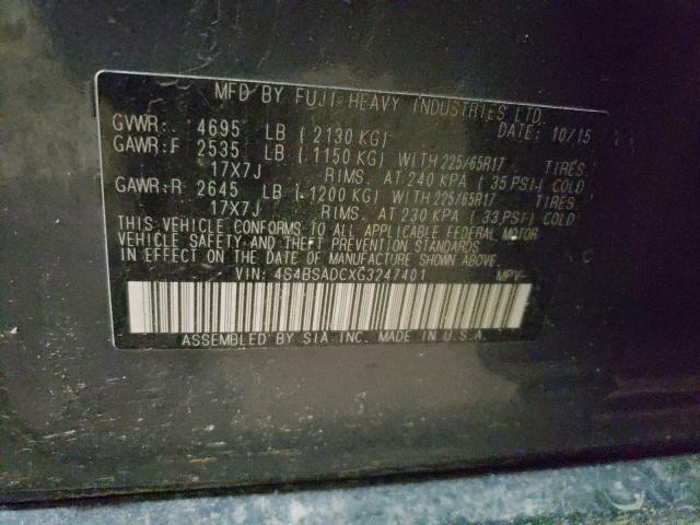 Photo 9 VIN: 4S4BSADCXG3247401 - SUBARU OUTBACK 2. 