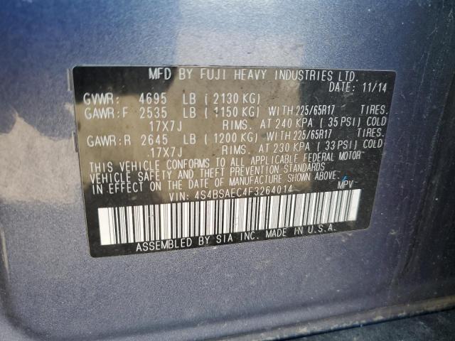 Photo 12 VIN: 4S4BSAEC4F3264014 - SUBARU OUTBACK 