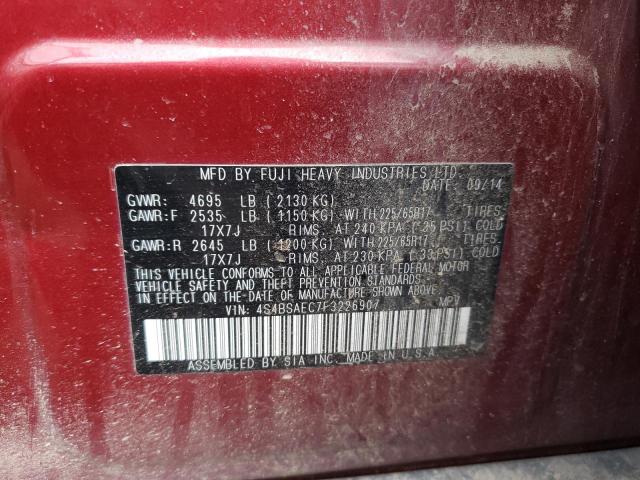 Photo 12 VIN: 4S4BSAEC7F3226907 - SUBARU OUTBACK 2. 