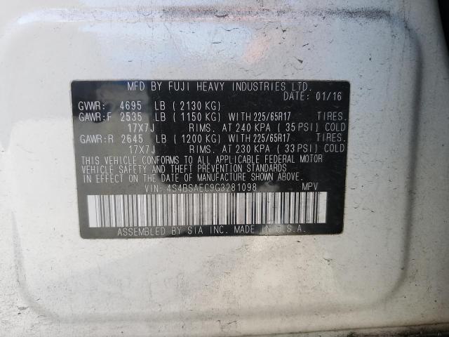 Photo 12 VIN: 4S4BSAEC9G3281098 - SUBARU OUTBACK 2. 