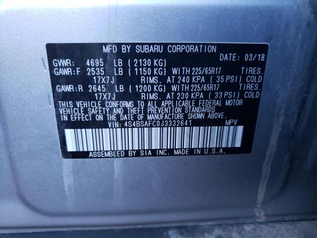 Photo 12 VIN: 4S4BSAFC0J3332641 - SUBARU OUTBACK 