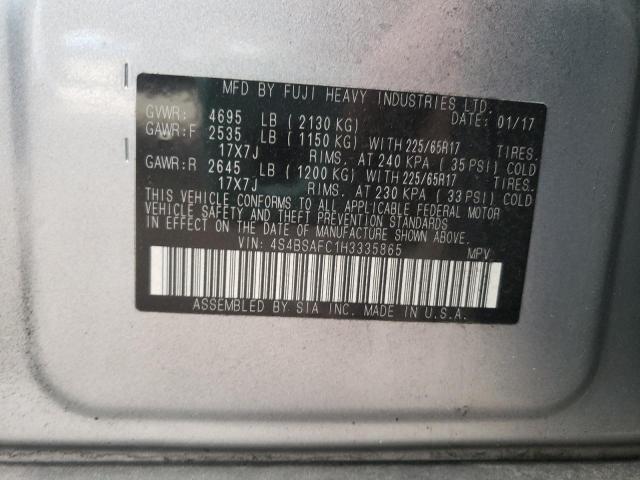 Photo 12 VIN: 4S4BSAFC1H3335865 - SUBARU OUTBACK 2. 