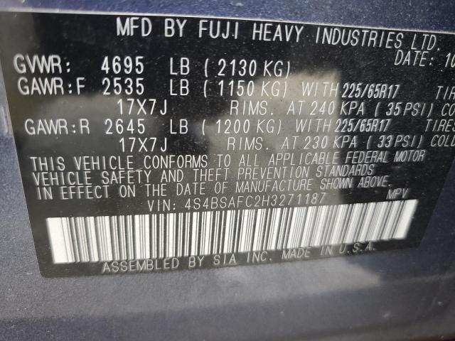 Photo 13 VIN: 4S4BSAFC2H3271187 - SUBARU OUTBACK 2. 