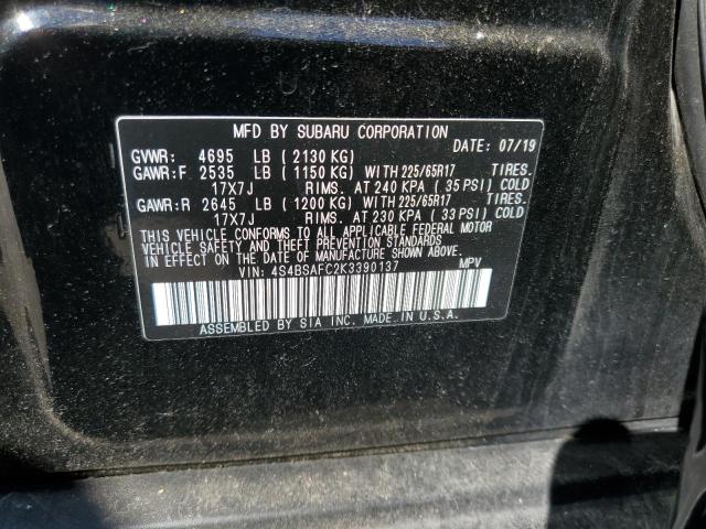 Photo 9 VIN: 4S4BSAFC2K3390137 - SUBARU OUTBACK 2. 