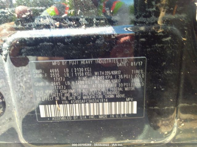 Photo 8 VIN: 4S4BSAFC3H3341814 - SUBARU OUTBACK 