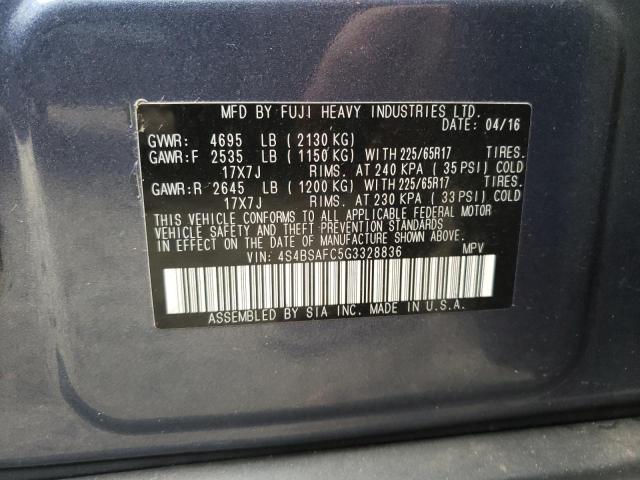 Photo 9 VIN: 4S4BSAFC5G3328836 - SUBARU OUTBACK 2. 