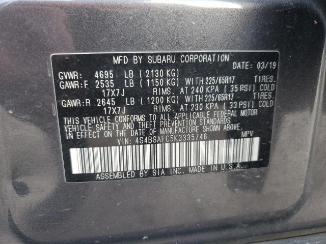 Photo 11 VIN: 4S4BSAFC5K3335746 - SUBARU OUTBACK 