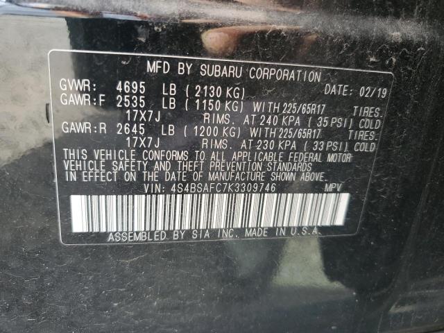 Photo 13 VIN: 4S4BSAFC7K3309746 - SUBARU OUTBACK 2. 