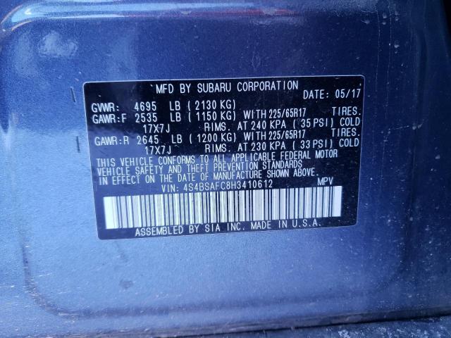 Photo 12 VIN: 4S4BSAFC8H3410612 - SUBARU OUTBACK 2. 