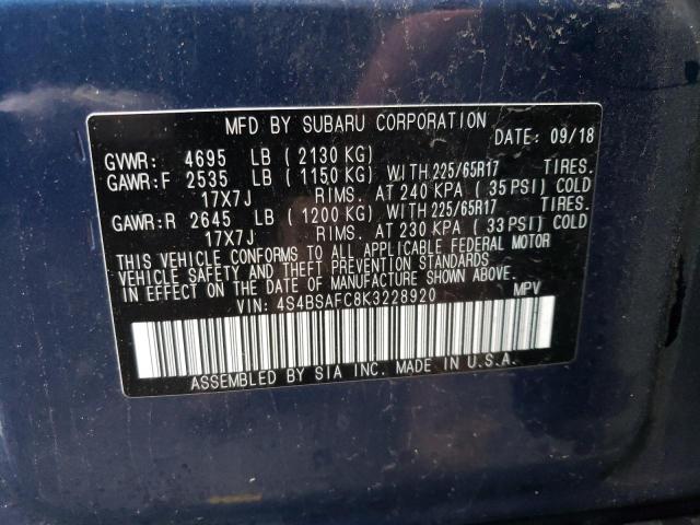 Photo 13 VIN: 4S4BSAFC8K3228920 - SUBARU OUTBACK 