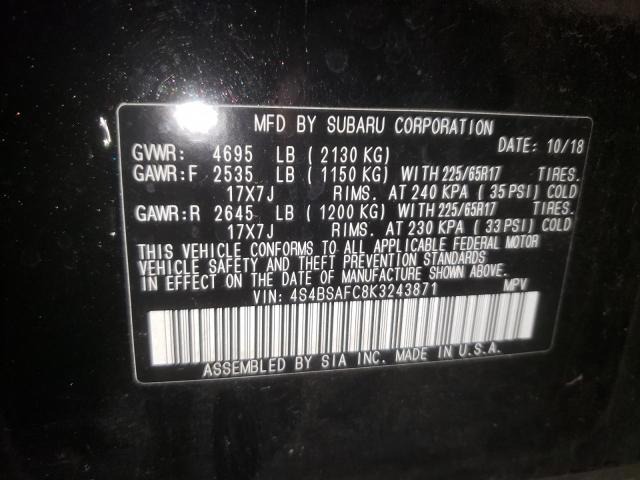 Photo 13 VIN: 4S4BSAFC8K3243871 - SUBARU OUTBACK 2. 