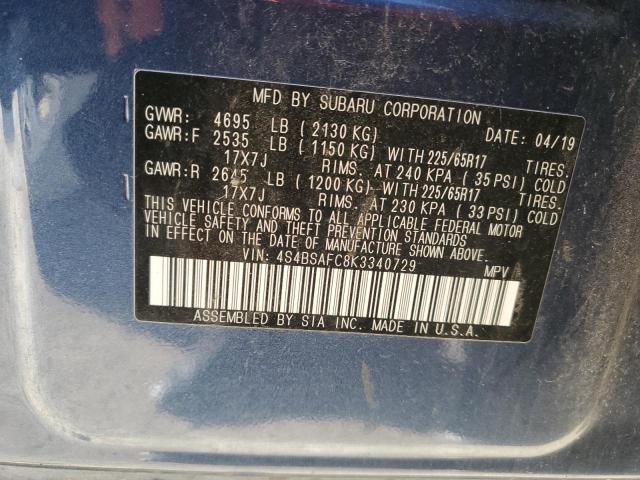 Photo 11 VIN: 4S4BSAFC8K3340729 - SUBARU OUTBACK 